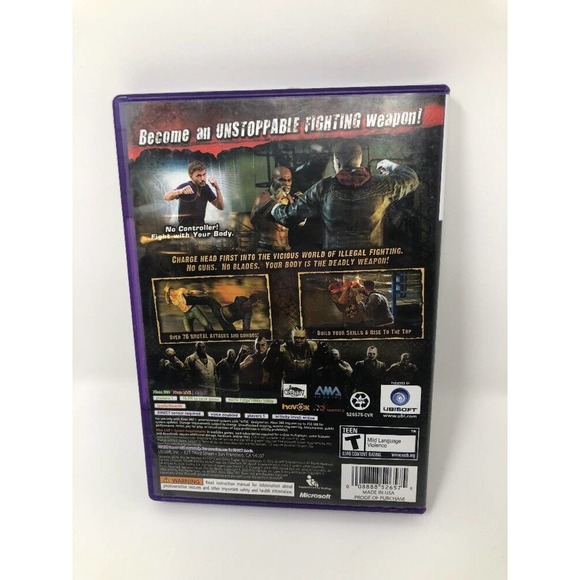 Fighters Uncaged Video Game XBox 360 Requires Kinect Rated T Case Disc Manual - Picture 3 of 6